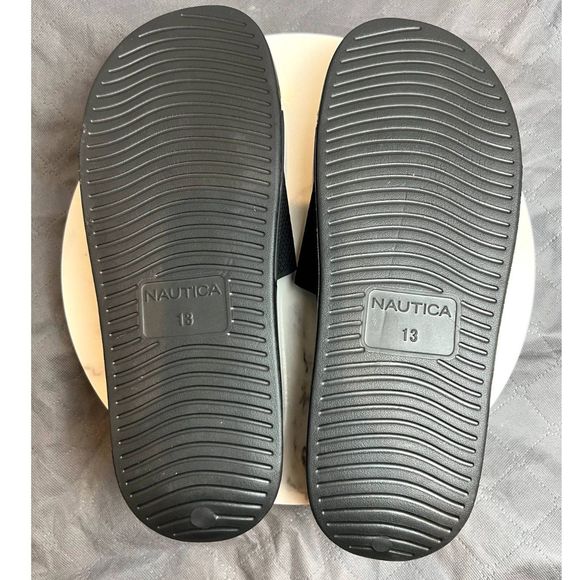 Nautica Men\'s Lando Shower Pool Sandals Open Toe Soft Slide Black SZ 13:NWT main image 13